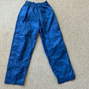 NIKE PANTS NYLON SNAP OFF BLUE SIZE LARGE